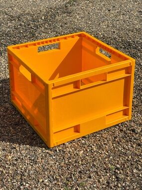Vintage Memphis MÅRD c1990s IKEA Yellow Square Storage Bin Box by K & M HAGBERG